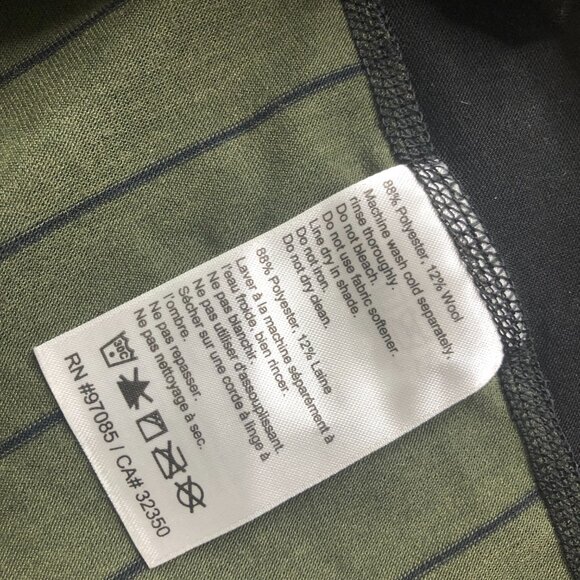 Outdoor Research Enigma 1/4 Zip Mens Large Green Black Base Layer Merino Wool - Picture 7 of 10